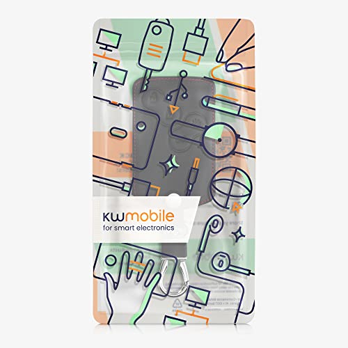 kwmobile Accessoire Clef de Voiture Compatible avec Renault 4-Bouton (Keyless Go Uniquement) - Coque de clé de Voiture en Simili Cuir - Noir – vue 7