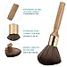Neck Duster, Large Hair Cutting Neck Duster Brush Long Handle Broken Hair Sweep Brush Soft Neck Face Cleaning Hairbrush Barber Accessories for Salon or Home Use(Wooden)