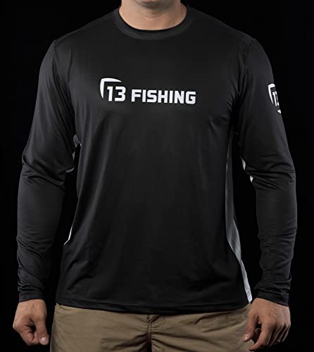 13 FISHING Herren Plsmtbkw-XXL Man-Tooth Performance Langarm schwarz/weiß 2XL, XX-Large Cover