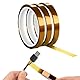 Hitzebeständiges Klebeband,3 Rollen Kapton Tape,Hohe Temp Tape,Hitzebeständiges Tape,Hochtemperatur Klebeband,Polyimid Film Klebeband Hochtemperaturband,für 3D-Drucker Löten,Isolierenden Leiterplatten