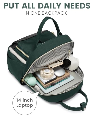 Image of LOVEVOOK Mini Backpack Purse for Women, Small Backpack Bag, Light Weight Stylish Backpack for Daily Travel, Drak Green-Beige-Black