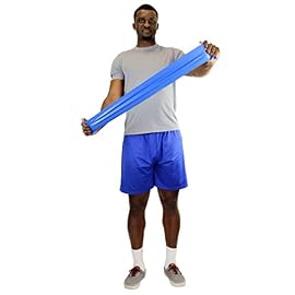 Cando Low Powder Exercise Band, 50 Yard roll, Blue: Heavy