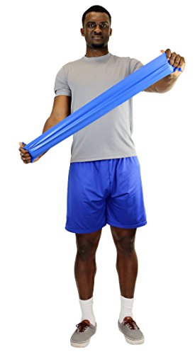 Cando-Low-Powder-Exercise-Band-50-Yard-roll-Blue-Heavy