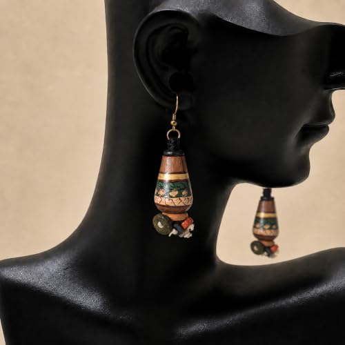 Image of Handcrafted Bohemian & Ethnic Earrings Collection for Women - Artistic, Nature-Inspired Statement Designs in Studs, Drops & Chandeliers