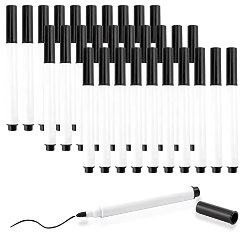 RETON 30 Pcs Dry Erase Markers, 4 Inch Mini Whiteboard Pens, White Board Marker with Fine Tip for Classroom, Office, Hospital, Factory, Board Games and Tutoring Sessions (30 Pcs, Without Magnetic)
