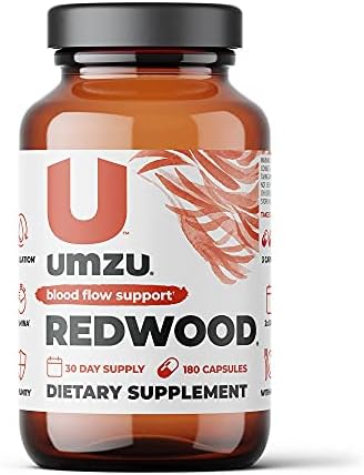 UMZU Redwood - Nitric Oxide Booster Supplement to Support Healthy Nitric Oxide Production and Healthy Blood Flow, Blend of Vitamins and Herbal Extracts - (30 Day Supply 180 Capsules)