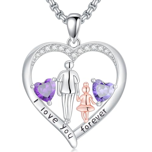 Zoeniya To My Daughter From Dad/Father,Daughter �a���΃y���_���g�l�b�N���X I Love You Forever Love Heart Jewelry �N���X�}�X �o�����^�C�� ��̓� �a�����M�t�g ���� ��