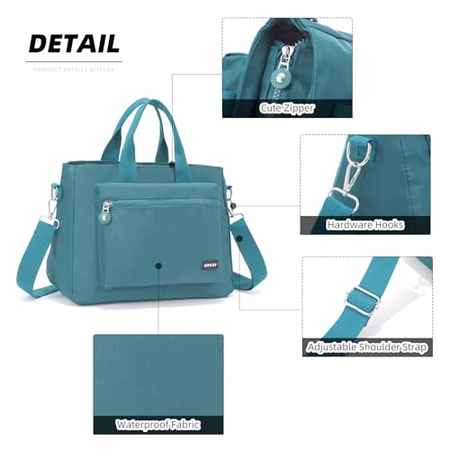 Small Tote Bag for Women,Canvas Crossbody Bags Shoulder Bag With Zipper,Satchel Purse Work Handbag3