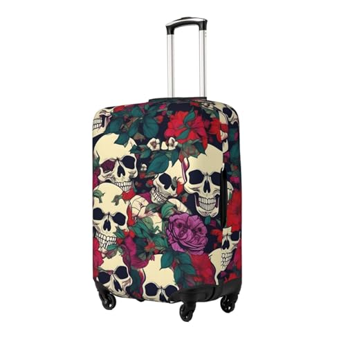 Floral Skulls Luggage Covers For Suitcase Approved,Suitcase Cover Protector Fit 18-32 InchLuggage2