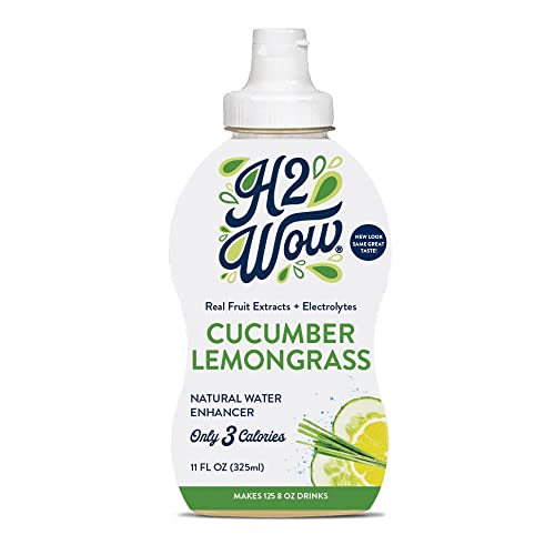 H2Wow Water Enhancer Drops – Organic & Natural Extracts Of Real Fruit - A Hint Of Organic Stevia - Delicious Cucumber Lemongrass Flavored Water 11Oz/125 Servings #TOP2