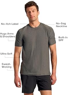 True Classic Workout Shirts for Men - Athletic Tops & Gym Shirts for Men, Quick-Dry Mens Workout Shirt, Pack of 3, Variety, M