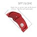 XIYA Soft Silicone Replacement Sport Band for Apple Watch for 2 Lengths, Red,42mm