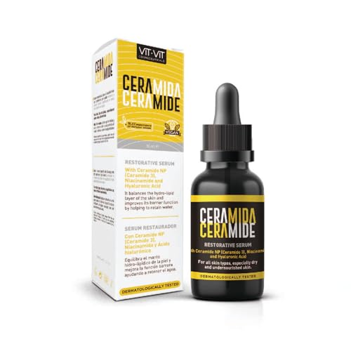 Serum Restaurador Ceramida con Acido Hualurónico y Niacinamida, Serum Hidratante que restura la función barrera de la pel. Serum vegano 30 ml Vit Vit Cosmetics Vit Vit Cosmeceuticals