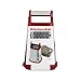 KitchenAid Gourmet 4-Sided Stainless Steel Box Grater for Fine, Medium and Coarse Grate, and Slicing, Detachable 3 Cup Storage Container and Measurment Markings, Dishwasher Safe, 10 inch, Red