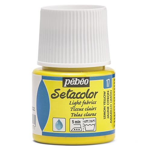 Pebeo Setacolor Textilfarbe, 45 ml, Zitronengelb