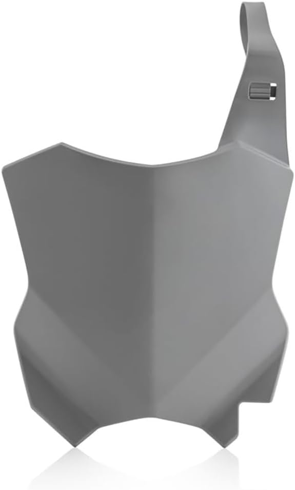 Acerbis Front Number Plate Grey Compatible with Kawasaki KX450 2016-2026/KX250F 2017-2024/KX250X 2021-2024/KX450X 2021-2026/KLX300R 2020-2025/KX450SR 2022-2026 - 2449390011