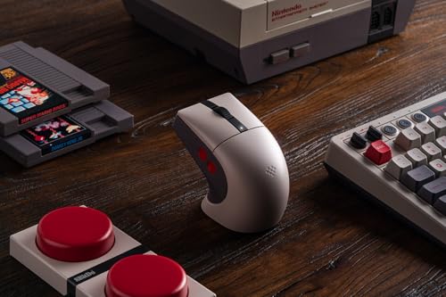 8BitDo Retro R8 Mouse with Charging Dock, PAW 3395 Optical Sensor DPI 26,000, Wireless Mouse with 4K Polling Rate, Programmable Buttons, and Kailh Sword GM X Micro Switches - N Edition by 8Bitdo - Image 3