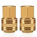 Produktbild 2stk Druckluftkupplung Innenstecker 3/8" Innengewinde Messing Kupplungsstecker Kupplungsdose Schlauchstecker Ventilsteckdose Gewindestecker
