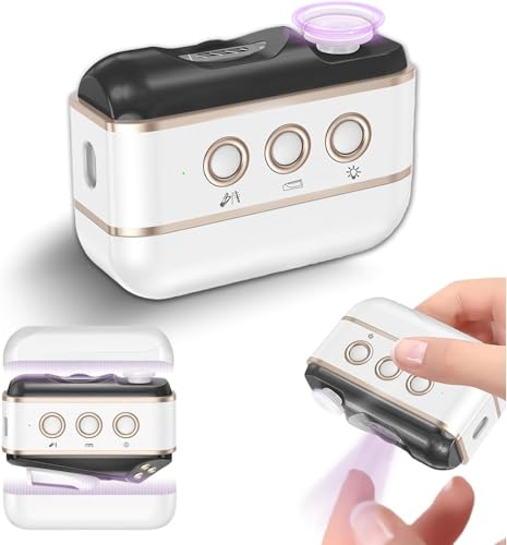 CHANGYUE Coupe-ongles électrique intelligent 4 en 1 avec lumière, polisseuse et boîte de rangement, rechargeable USB-C pour bébés et seniors