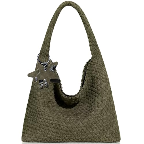 Image of Woven Tote Bag for Women, Shoulder Handbags, Beach Hobo, Handwoven Satchel Underarm Bag, Top-Handle Bag With Purses