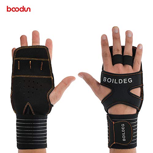 Fine Workout Fitness Protect Wrist Support Strap,Sports Ventilated Workout Gloves for Pull Ups