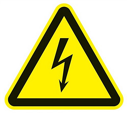Escudo De Voltaje Eléctrico 200X200Mm Plástico 3-Angular Amarillo/Negro