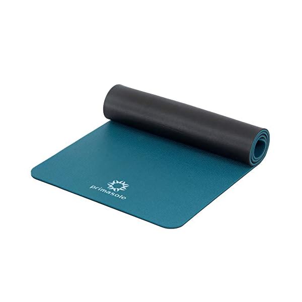 Primasole Yoga Mat Eco-Friendly Material 1/2"(10mm) Non-Slip Yoga Pilates Fitness at Home & Gym Twin Color Jango Green/Black PSS91NH075A