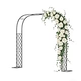 Xverycan Arche Jardin pour Rosiers Plantes Grimpantes, Arche de Jardin métallique Plus Robuste 2,4x2,4m,Arche de Jardin en Treillis,Décoration de Fête