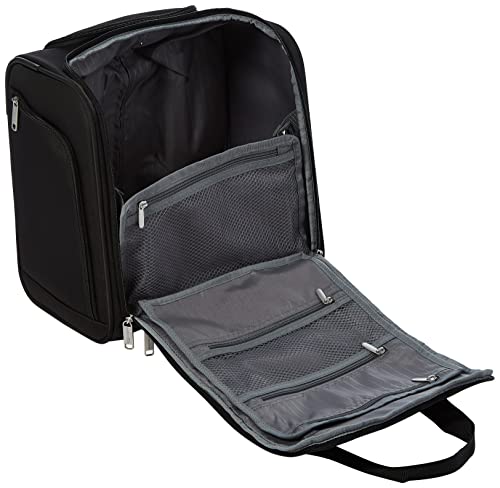 Amazon Basics Underseat Carry-On Rolling Travel Luggage Bag With Wheels, 14 Inches, Black #TOP5