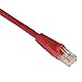 Black Box GigaTrue CAT6 Component 550-MHz Patch Cable, Molded Boots, Straight-Pinned, Red, 20-ft. (6.0-m)