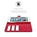 Snugg iPhone 6 Plus / 6S Plus Wallet Case – Leather Card Case Wallet with Handy Stand Feature – Legacy Series Flip Phone Case Cover in Red