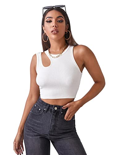 Image of Shasmi Women's Striped Slim Fit Crop, Ribbed, Stylish Tank Top, Soft and Comfy Fabric has Some Stretch