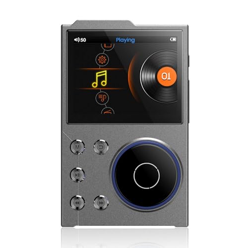 HiFi MP3 Player with Bluetooth, Lossless DSD High Resolution Digital Audio Music Player, Portable Audio Player with 16GB Memory Card, Support up to 256GB