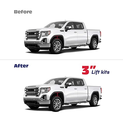 Image of KSP 3 Inch Ram 1500 Leveling Kits, Fits 2009-2026 Ram 1500 4WD 4x4, 3 inch Forged Front Strut Spacers Raise 3in, 2005-2011 Dakota 2WD 4WD, 2006-2009 Raider 2WD 4WD, Aluminum Suspension Lift Kits
