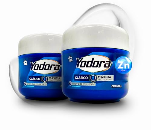 PACK OF 2-60gr Yahve - Yodora Clsico Cream Deodorant Gentle Formula for Sensitive Skin Hydrating and Vegan Deodorant 24-Hour Protection Two-pack for long-lasting freshness 60 gr.