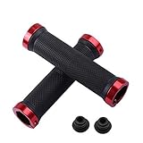 Kework Bike Grips, Double Locking Bike Bicycle Mountain Bike Handlebar Grips, Include 2 Handlebar Ca