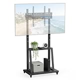 DoeDoefong TV Ständer mit Rollen, TV Board mit Ablage für 40-70 Zoll Fernseher...
