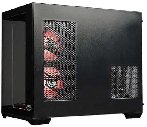 Image of Circle Lucid Curve MX Mid Tower Computer Case | Gaming Cabinet - Black | Panoramic Curved Glass | Supports M-ATX and ITX | Pre Installed 3X Bottom, 2X Side and 1X Rear 120MM Infinity Mirror ARGB Fans