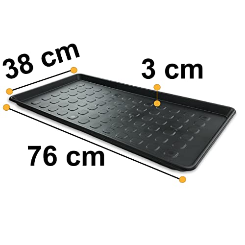 1 STK. | XXL Schuhabtropfschale 76x38x3 cm | Schuhmatte Ablage Schuhablage mit erhöhtem Rand Set Abtropfschale große Schuhunterlage Napfunterlage
