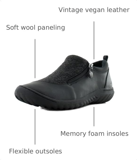 Image of JBU Women's Elodie Comfortable Casual Flexible Arch Support APMA Accepted Side-Zip Walking Flat