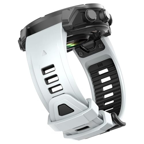 OVERSTEP 20mm �V���R���r���v�o���h Garmin Fenix 8 AMOLED 43mm / Fenix 7S / Fenix 6S / Fenix 5S / Epix Pro 42mm�p - �h�� �ϋv�� �N�C�b�N�t�B�b�g �����p�X�g���b�v