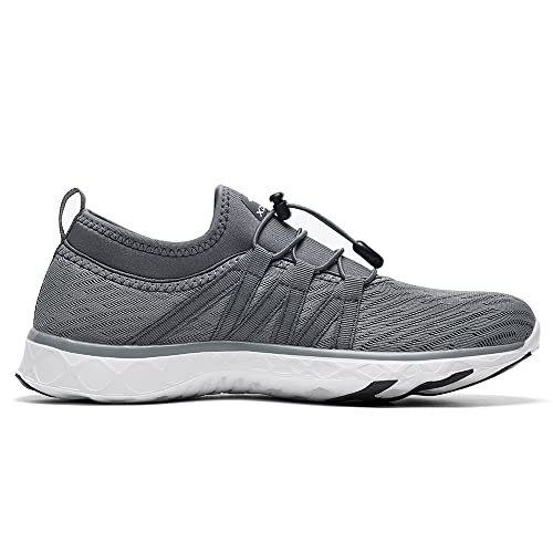 Aleader Men's Water Shoes For Quick Drying Xdrain Adventure Beach Swim Shoes Dark Gray 10.5 D(M) Us #TOP3