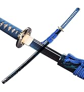 ⭐︎サムライブルー⭐︎ 卒業式　165A Handmade Japanese Katana 9260 Spring Steel Samurai Sword Full Tang
