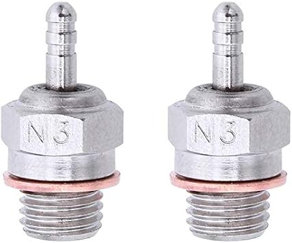2 Pcs Glow Plugs Hot Engine Parts Accessories for Nitro Truck Replace OS RC Car 70117, N3