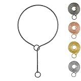 Ximipet Heavy Duty Dog Choke Collar Slip Dog P Chain Snake Collar Plating Anti-Rust Dog Training Col