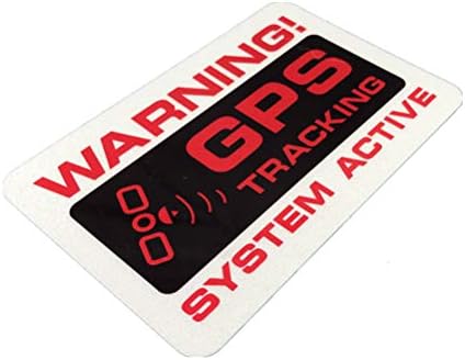 2PCS Car Styling Decals Warning GPS Tracking System Active Bike Motorcycle Sticker 120x75mm (A)
