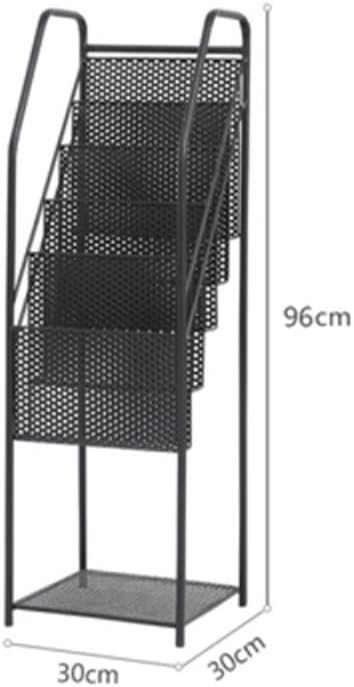 Floor-Standing Metal Magazine Rack Movable High magazine holder image 5