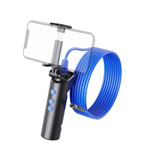 jingtinghy Endoscopio F280 WiFi. Fotocamera for endoscopio 8mm 5,5mm. Dual Lens Camera HD1080P. Cavo Rigido del Tubo di Serpente IP68. Borscopio Impermeabile (Cable Length : 1m, Color : Silver)