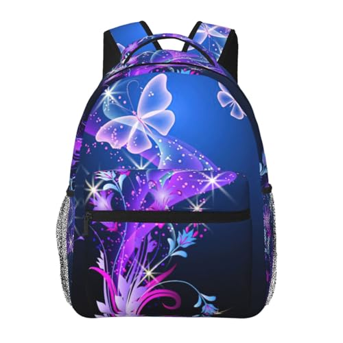 Sac à dos résistant à l'eau violet à poches multiples pour adulte actif