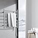 VEVOR 6 Bars Towel Warmer Rack, Wall Mounted Heated Towel Rack for Bathroom, IPX5 Waterpoof Towel Heater Rack with Timer & LED Display Screen, 5 Levels Adjustable Temperature Towel Heater, Silver